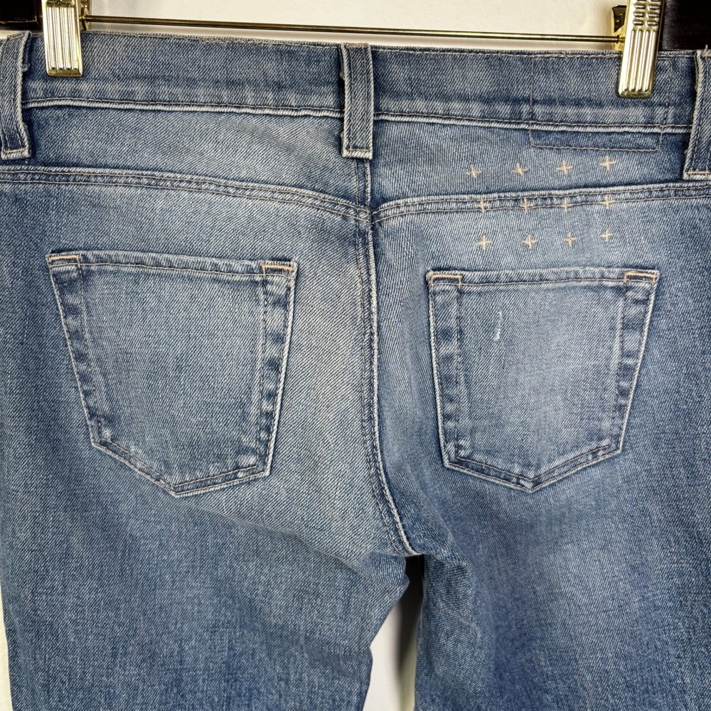 Ksubi Womens Size 27 Blue Skinny Jeans Zip Ankle Detail‎ Stitched Pockets Emb + - Picture 8 of 11